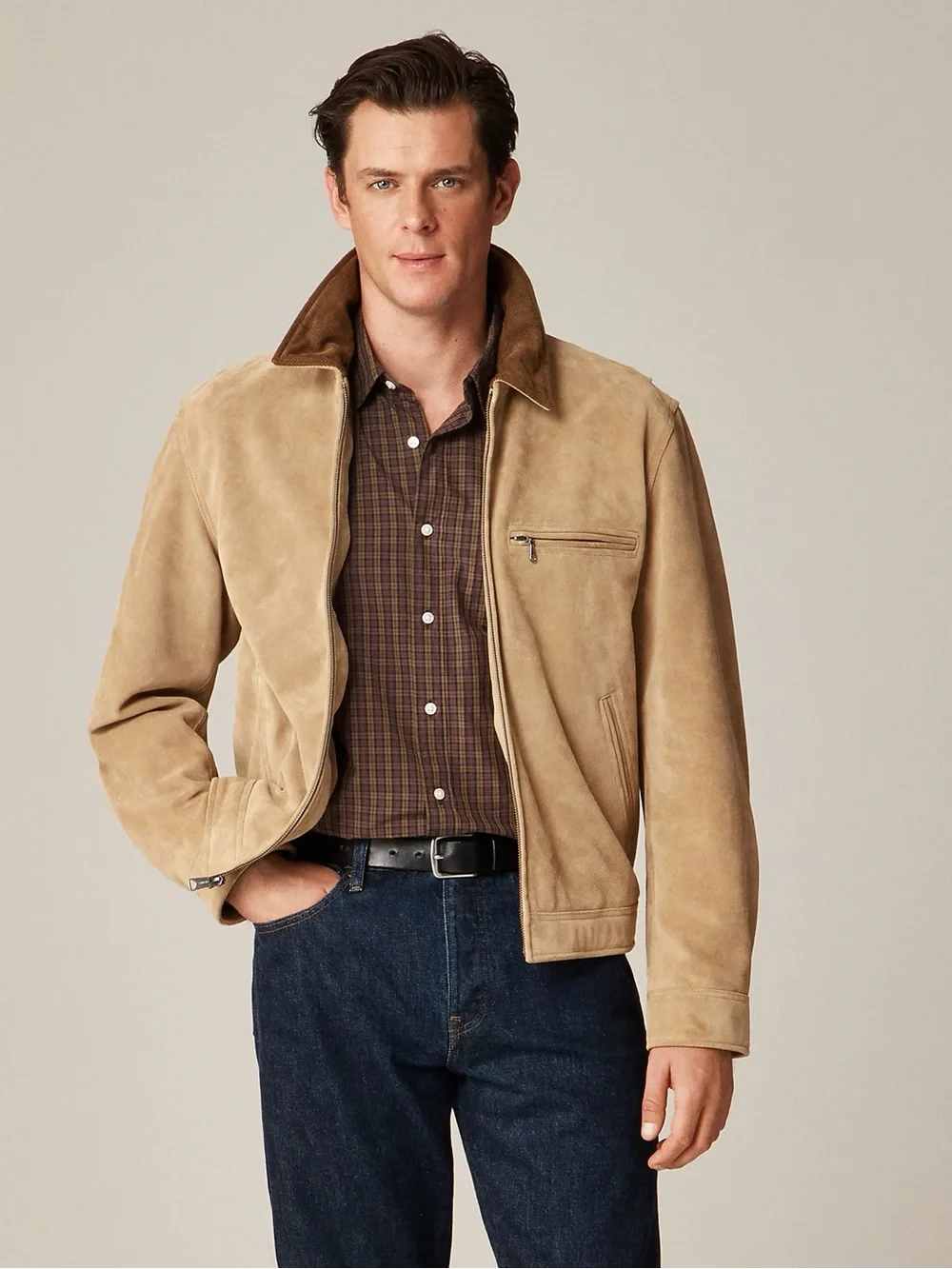 J.‎ CREW Limited-edition Wallace & Barnes work jacket in Italian suede M $798